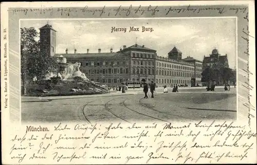 Passepartout Ak München Bayern, Herzog Max Burg, Maxburg