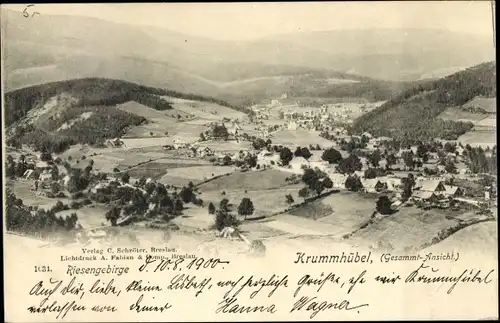 Ak Karpacz Krummhübel im Riesengebirge Schlesien, Panorama