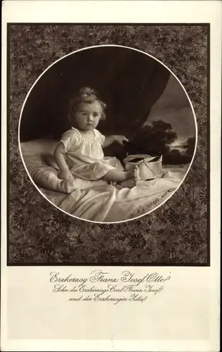 Ak Erzherzog Franz Josef Otto, Sohn des Erzherzogs Carl Franz Josef und Zita, Kinderportrait