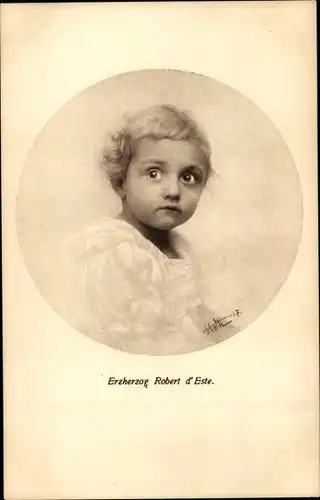 Künstler Ak Erzherzog Robert d'Este als kleiner Junge, Portrait