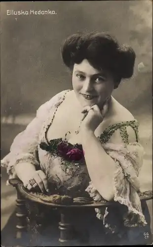Ak Schauspielerin Elluska Hedanka, Portrait