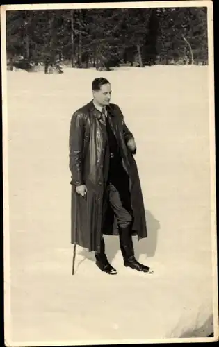 Foto Ak Preußischer Generalmajor Leopold von Buch, Hochzeitsreise im Schwarzwald, Winter