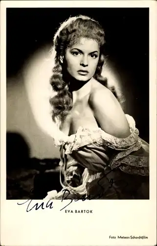 Ak Schauspielerin Eva Bartok, Portrait, Orient Express, Autogramm