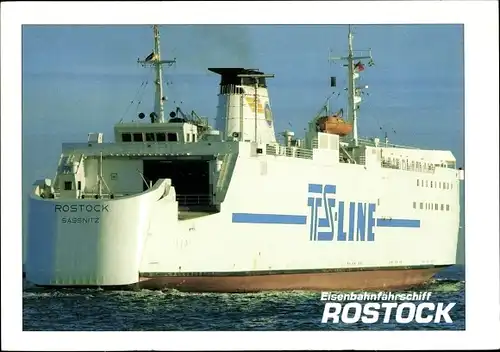 Ak Eisenbahnfährschiff Rostock, TS Line