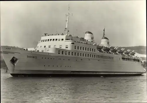 Ak Eisenbahnfährschiff der Deutschen Reichsbahn, MS Saßnitz