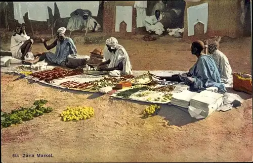 Ak Lagos Nigeria, Zaria-Markt, Händler, Afrikaner