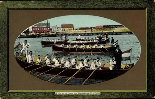 Passepartout Ak Den Helder Nordholland, Marinesloepen, Seeleute