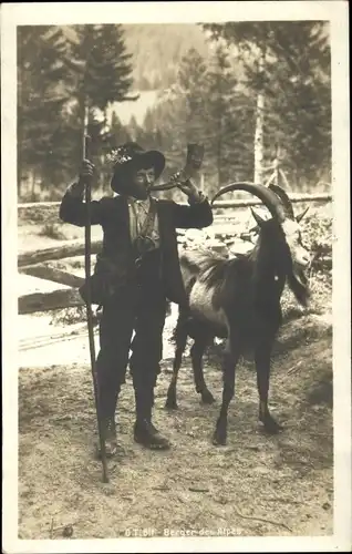 Ak Ziegenhirt mit Ziege