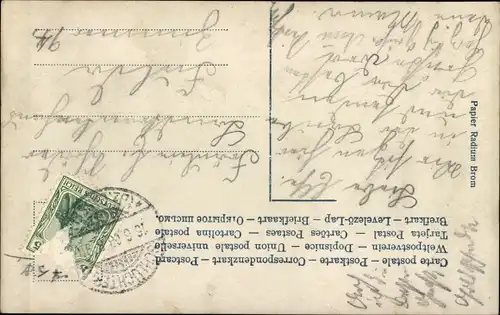 Ak Frau mit kleiner Ziege auf dem Arm