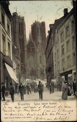 Ak Bruxelles Brüssel, Kirche Sainte Gudule