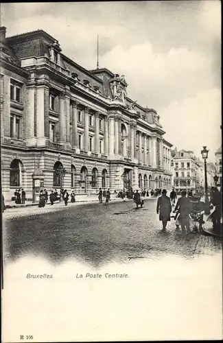 Ak Bruxelles Brüssel, La Poste Centrale