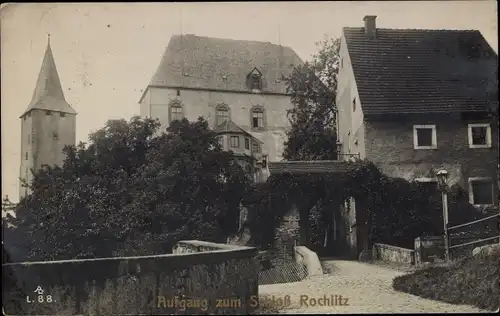 Ak Rochlitz an der Mulde Sachsen, Aufgang zum Schloss