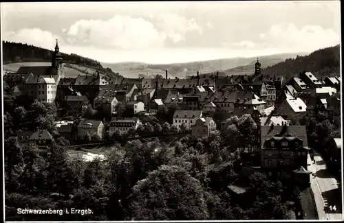 Ak Schwarzenberg im Erzgebirge Sachsen, Panorama