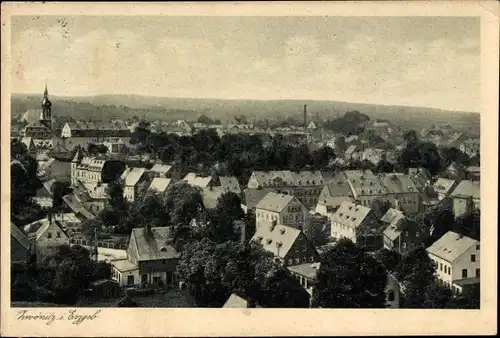 Ak Zwönitz im Erzgebirge Sachsen, Panorama