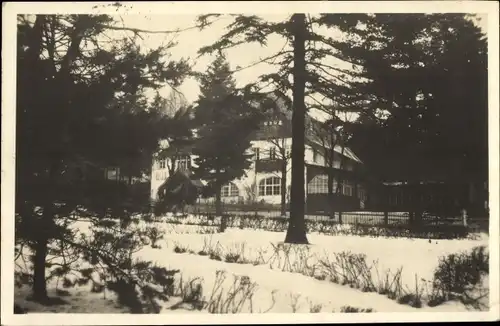 Foto Ak Augustusburg im Erzgebirge, Kurhotel Waldhaus, Winter