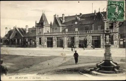 Ak Beauvais Oise, La Gare