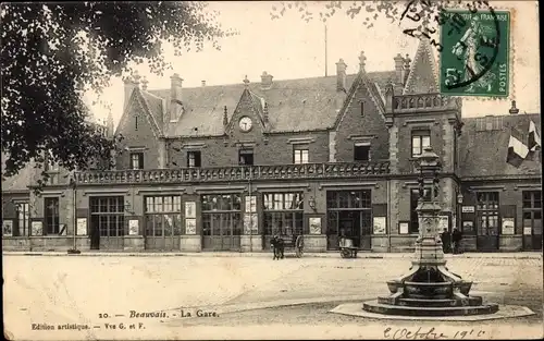 Ak Beauvais Oise, La Gare