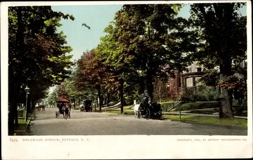 Ak Buffalo New York USA, Delaware Avenue