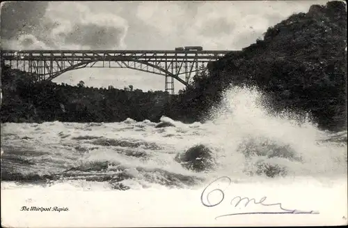 Ak Niagara Falls New York USA, Blick auf die Whirlpool Rapids