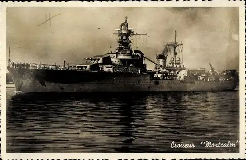 Foto Ak Französisches Kriegsschiff, Montcalm, Kreuzer