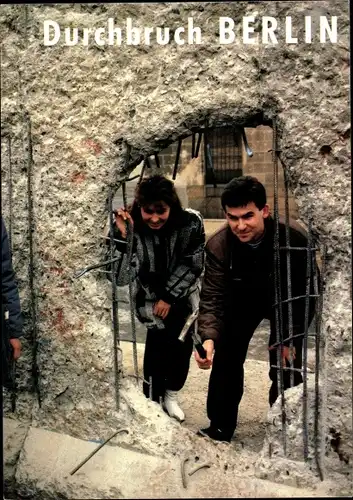 Ak Berlin Mitte, Mauer nach dem 9. November 1989