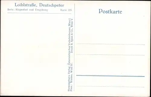 Ak Kärnten, Deutschpeter, Loiblstraße