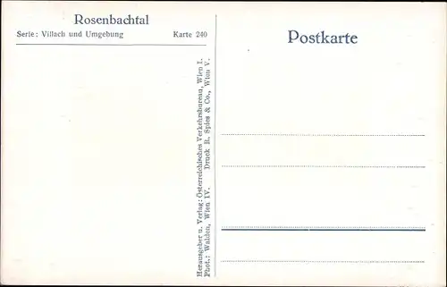 Ak Kärnten, Rosenbachtal