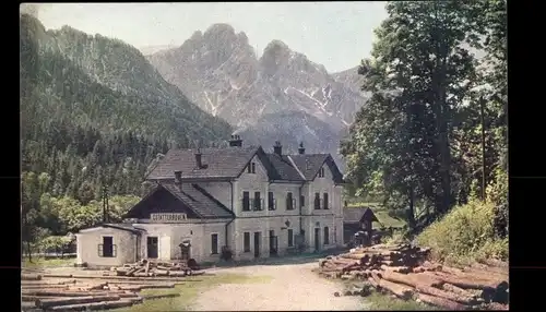 Ak Gstatterboden Admont Steiermark, Bahnhof, Reichenstein