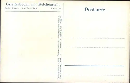 Ak Gstatterboden Admont Steiermark, Bahnhof, Reichenstein