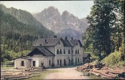 Ak Gstatterboden Admont Steiermark, Bahnhof, Reichenstein