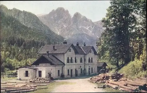 Ak Gstatterboden Admont Steiermark, Bahnhof, Reichenstein