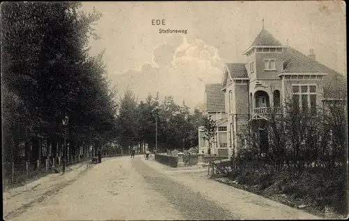 Ak Ede Gelderland Niederlande, Stationsweg