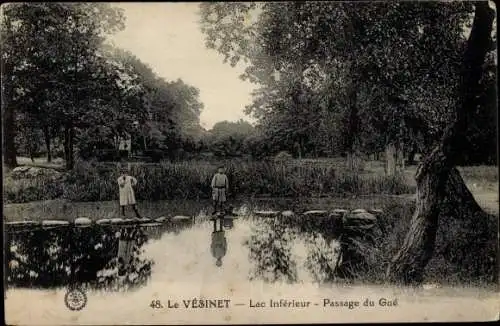 Ak Le Vésinet Yvelines, Untersee, Passage du Gue