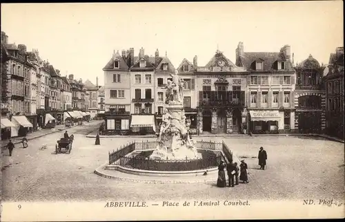 Ak Abbeville Somme Frankreich, Place de l'Amiral-Courbet