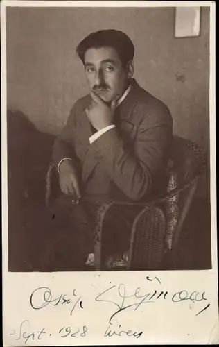 Ak Schauspieler Ossip Weyman, Portrait, Autogramm