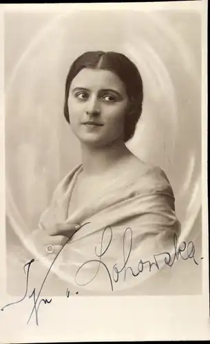 Ak Schauspielerin Sybille von Lohowska, Portrait, Autogramm