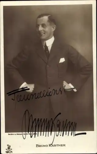 Ak Schauspieler Bruno Kastner, Portrait, RPH 191/1