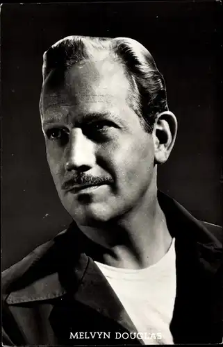 Ak Schauspieler Melvyn Douglas, Portrait