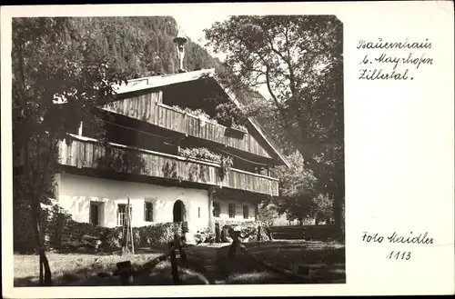 Ak Mayrhofen im Zillertal Tirol, Bauernhaus