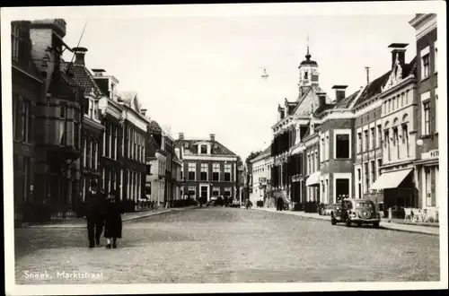 Ak Sneek Friesland Niederlande, Marktstraat