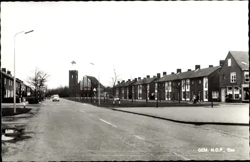 Ak Ens Noordoostpolder Flevoland, Straße, Kirche