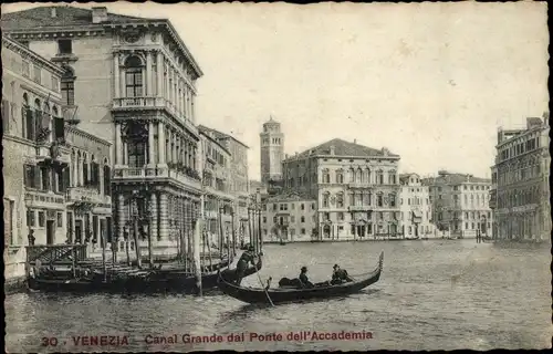 Ak Venezia Venedig Veneto, Canal Grande dal Ponte dell'Accademia