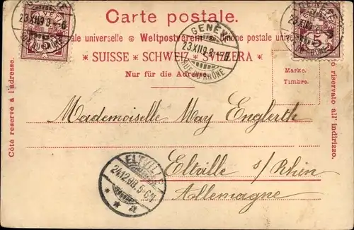 Ak Genève Genf Schweiz, Ile Rousseau