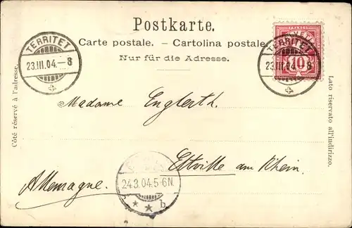 Ak Territet Montreux Kt. Waadt, Le Grand Hotel, Terrasse Côte d'Orient