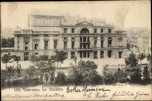 Ak Verviers Wallonien Lüttich, Das Theater