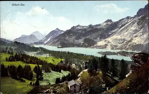 Ak Kanton Graubünden, Silser-See, Panorama