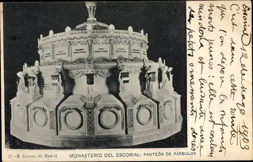 Ak San Lorenzo de El Escorial Madrid, Monasterio del Escorial, Panteon de Parbulos