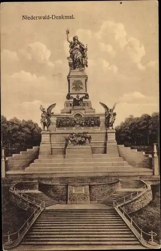 Ak Rüdesheim am Rhein, Niederwald Nationaldenkmal