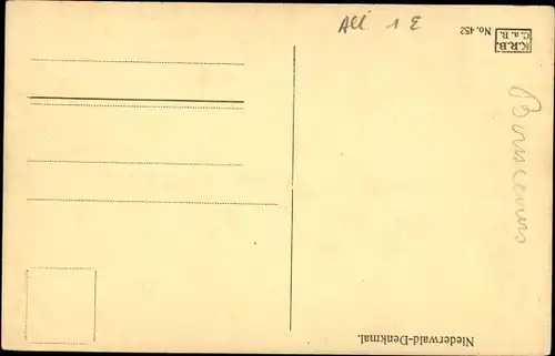 Ak Rüdesheim am Rhein, Niederwald Nationaldenkmal