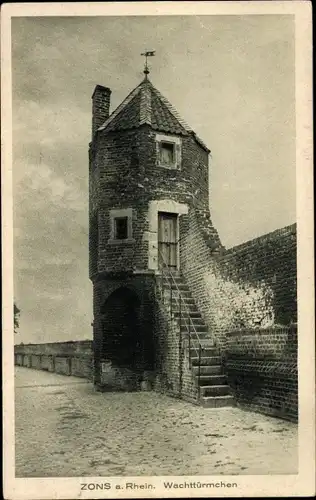 Ak Zons Dormagen am Niederrhein, Wachttürmchen